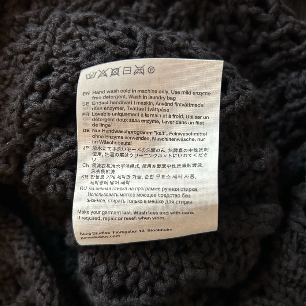 Acne Studios Black Crochet Mini Dress - Picture 7 of 8